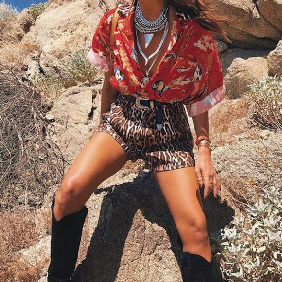 R13 HAWIIAN FISH OVERSIZED SHIRT LEOPARD COLLAR SIZE S - Picture 4 of 5